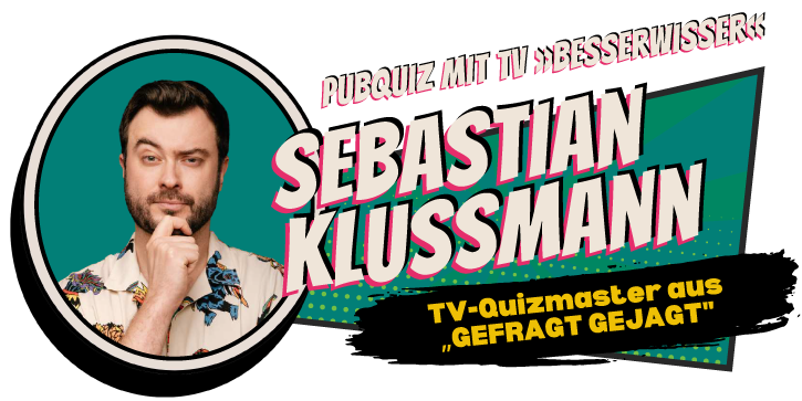 Pubquiz mit TV "Besserwisser" Sebastian Klussmann (TV Quizmaster aus Gefragt Gejagt"